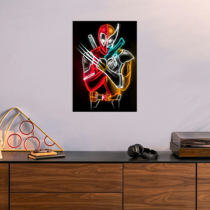 Metal Poster - Superhero Deadpool & Wolverine DW01