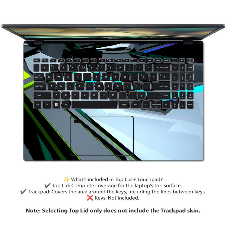 Acer Laptop Skin - Liquid Chrome