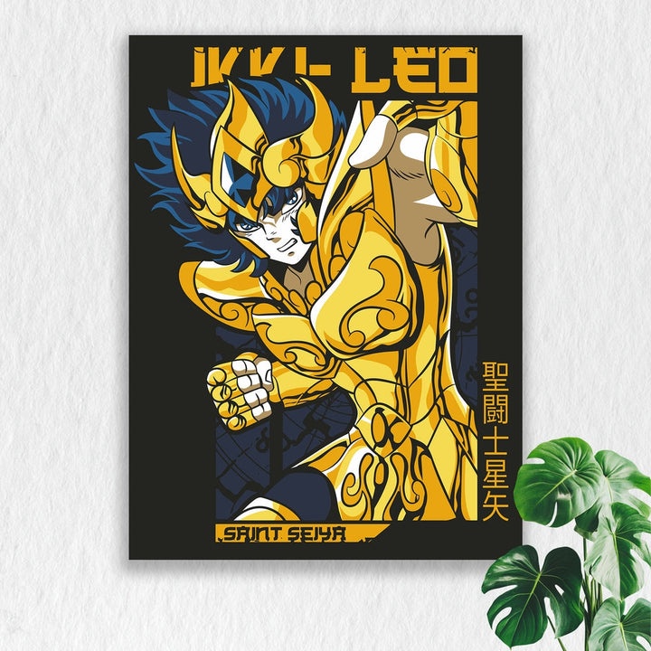 Self Adhesive Textured Vinyl Poster Leo Saint Seiya