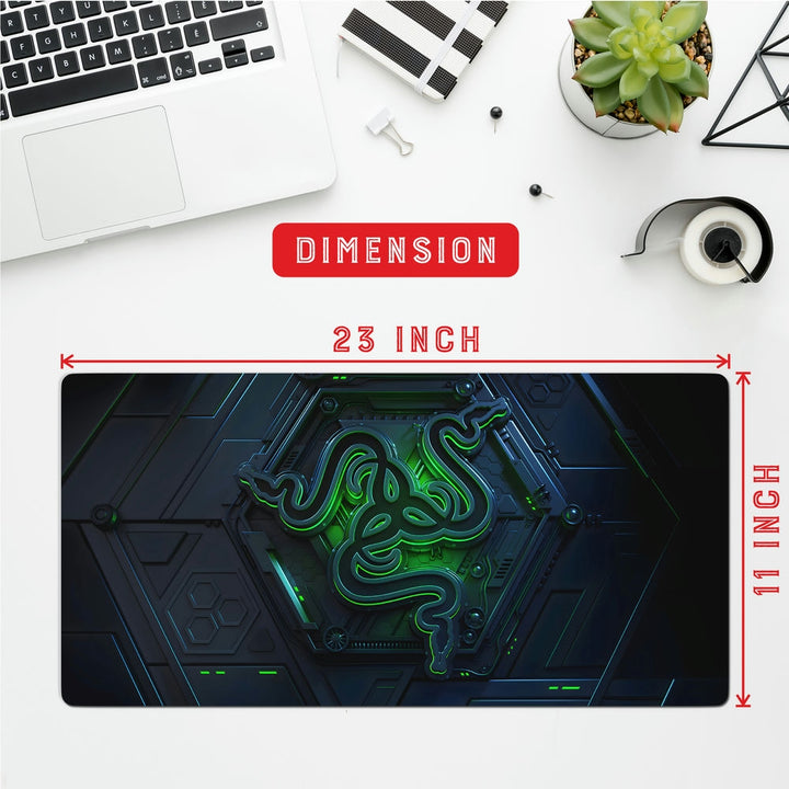 Anti-Slip Desk Mat Gaming Mouse Pad - Green Tech Design