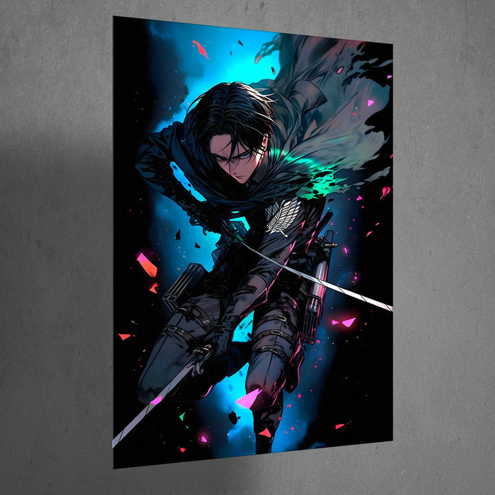 Metal Poster - Anime Dark Swordsman