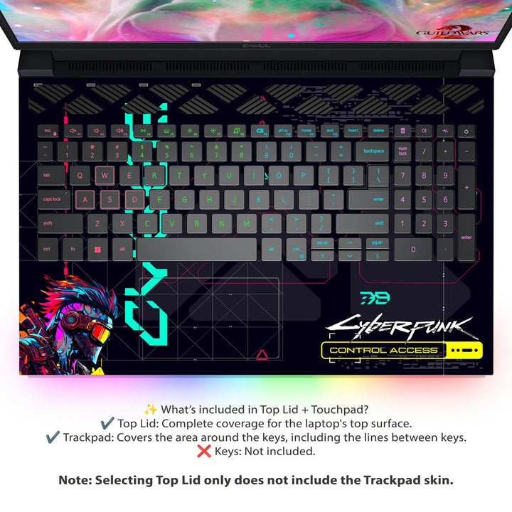 Dell Laptop Skin - Cyberpunk Cyber Sentinel