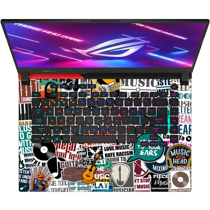 Asus Laptop Skin - Music Sticker Bomb