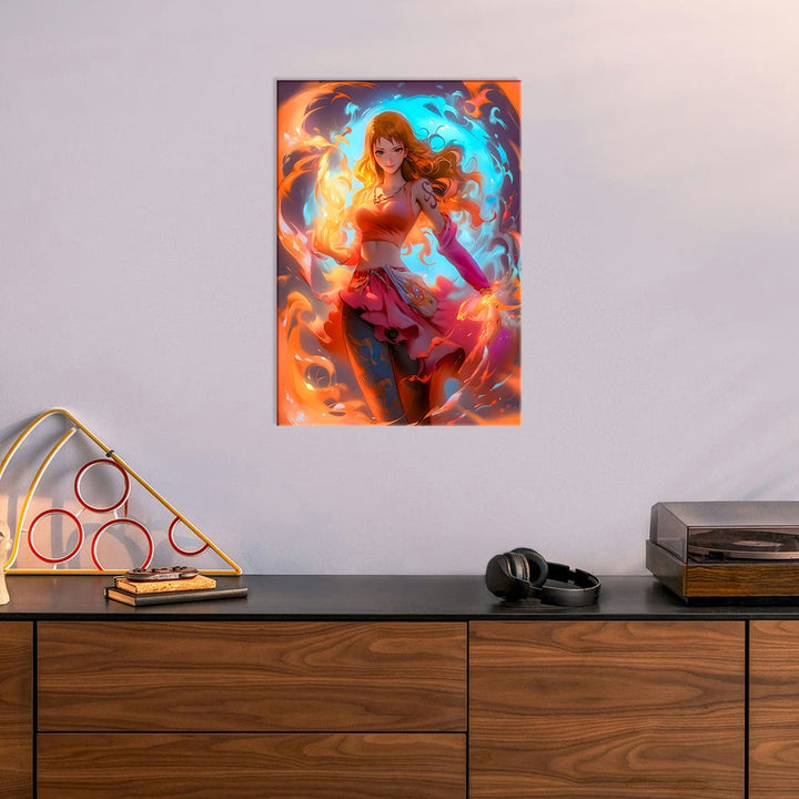 Metal Poster - Anime One Piece Nami OP66