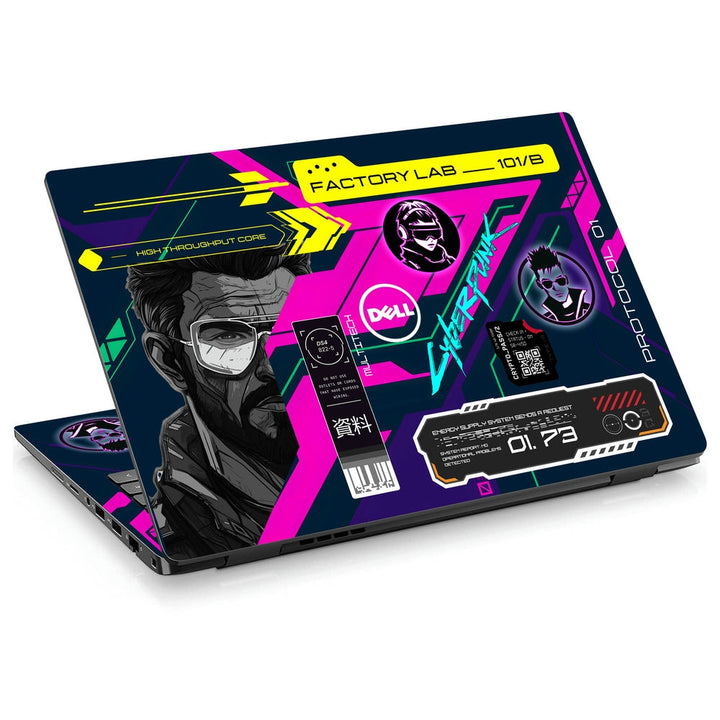 Dell Laptop Skin - Cyberpunk Neon Nexus