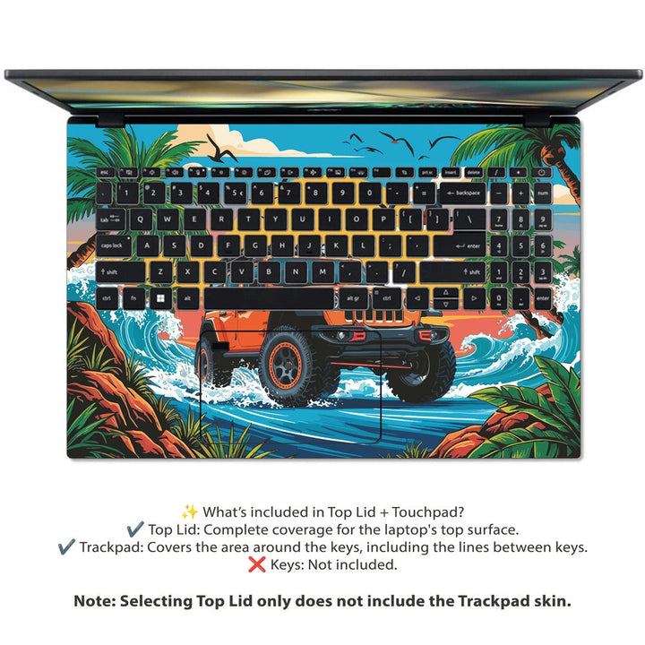 Acer Laptop Skin - Tropical Jeep Safari