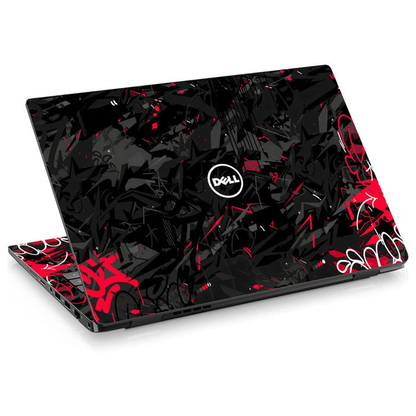 Dell Laptop Skin - Black Red Graffiti