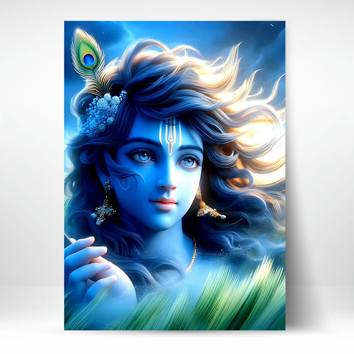 Metal Poster - Lord Krishna LK01