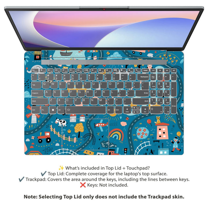 Lenovo Laptop Skin - Road Map