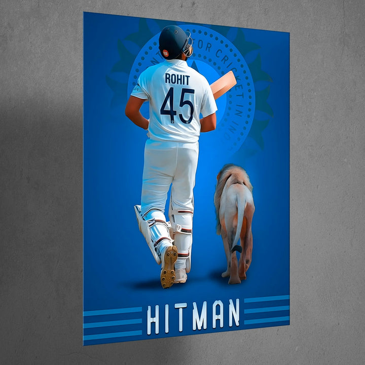 Metal Poster - Indian Cricketer Rohit Sharma RS02