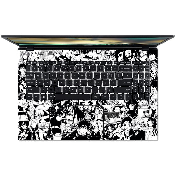 Acer Laptop Skin - Anime Sticker Bomb BW DS2