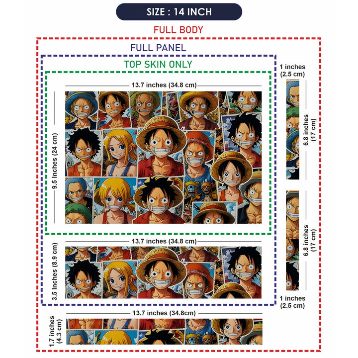 Laptop Skin - Anime One Piece Dynamic Collage DS7