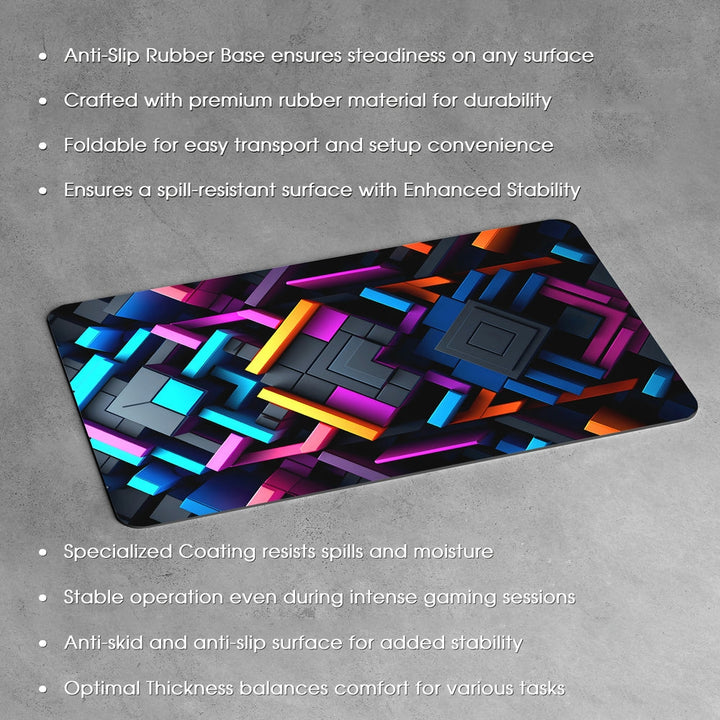 Anti-Slip Desk Mat Gaming Mouse Pad - Color Matrix