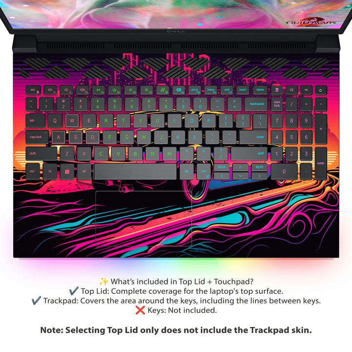 Dell Laptop Skin - Retro Skyline Glow