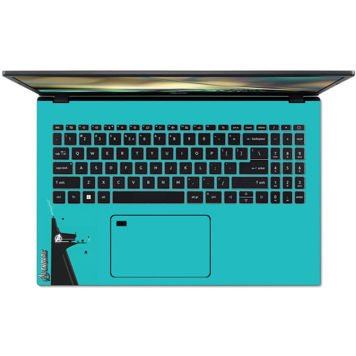 Acer Laptop Skin - Avengers Assemble Force Cyan Back