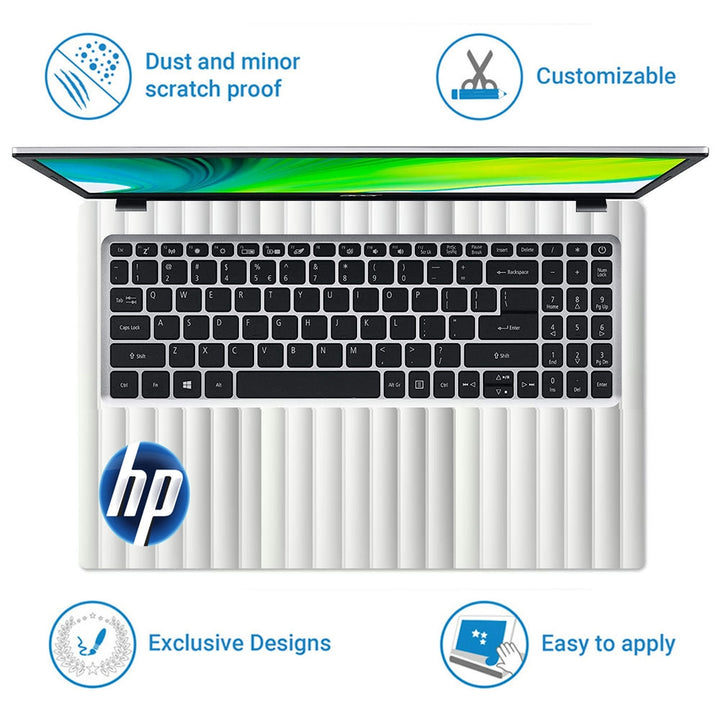 Laptop Skin - HP on White Lines