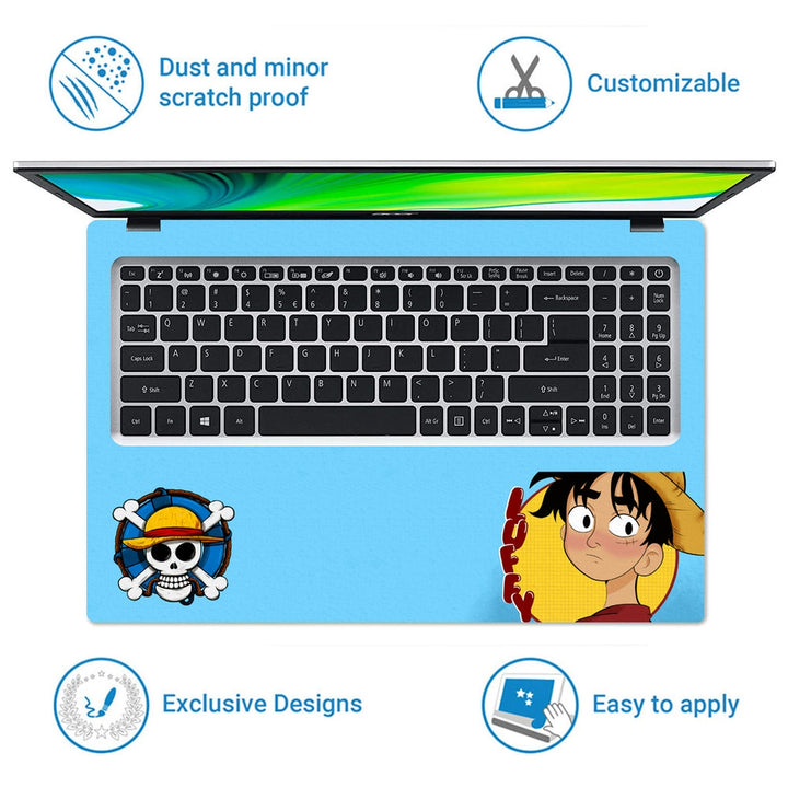 Laptop Skin - Monkey D Luffy Yellow Circle