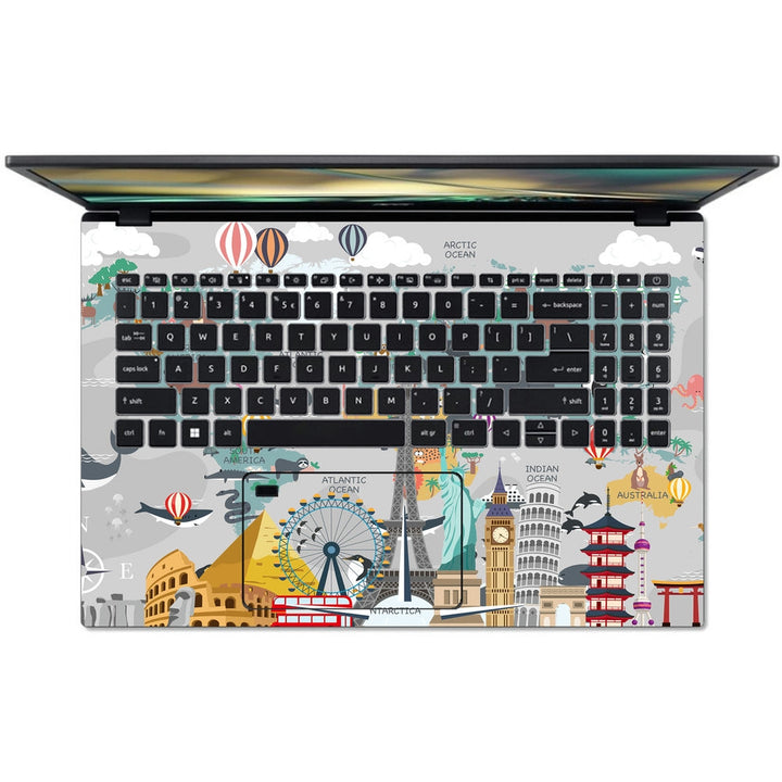 Acer Laptop Skin - Travel Around the World