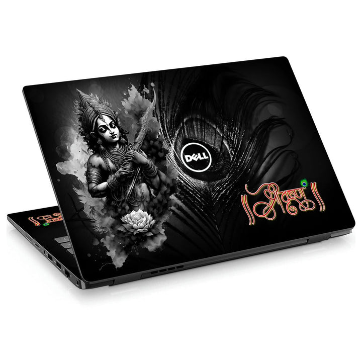 Dell Laptop Skin - Shree Krishna Black Feather