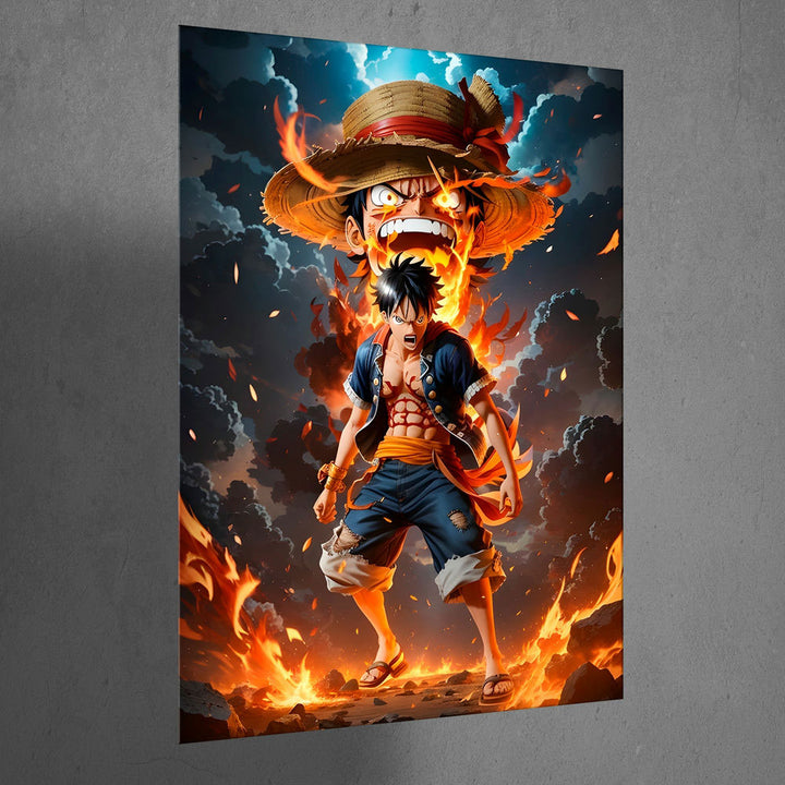 Metal Poster - One Piece Monkey D Luffy OP12