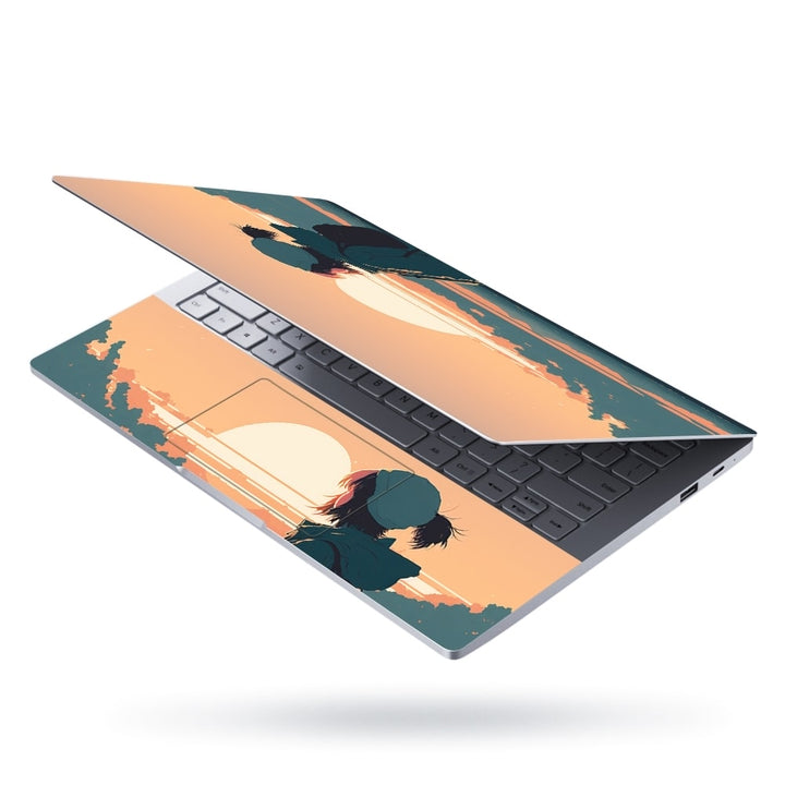 Laptop Skin - Anime Girl Watching Sunset