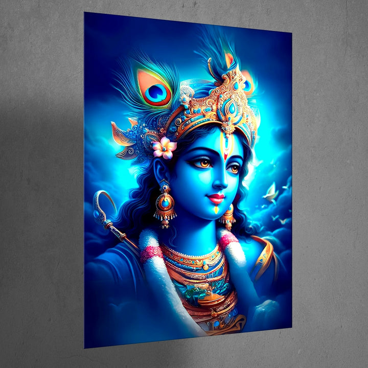 Metal Poster - Lord Krishna LK07