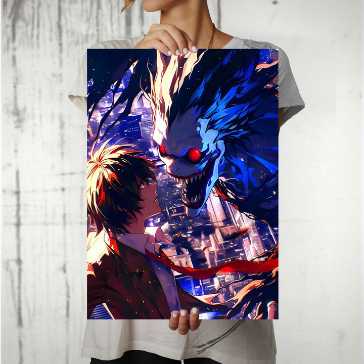 Metal Poster - Anime Light Yagami X Ryuk Death Note