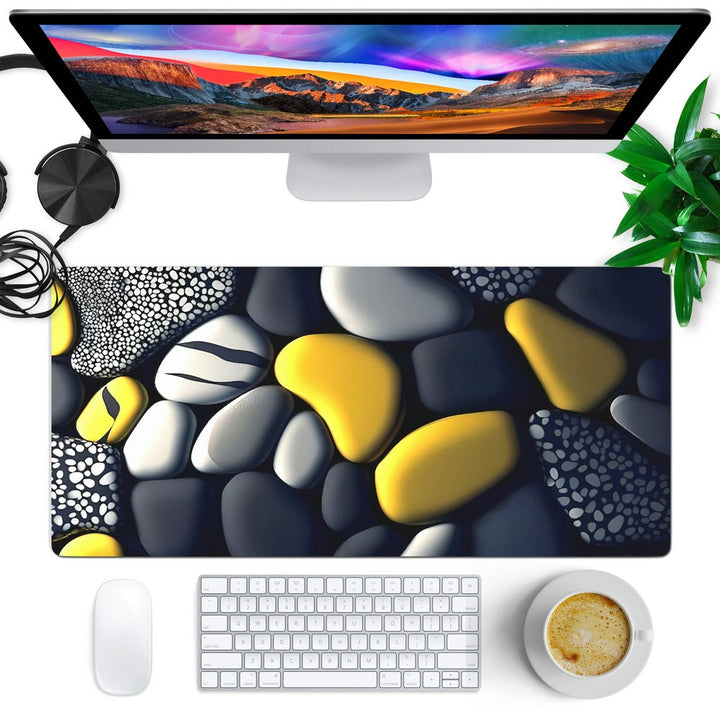 Anti-Slip Desk Mat Gaming Mouse Pad - Colorful Pebbles CP10