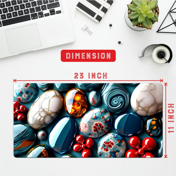 Anti-Slip Desk Mat Gaming Mouse Pad - Colorful Pebbles CP26