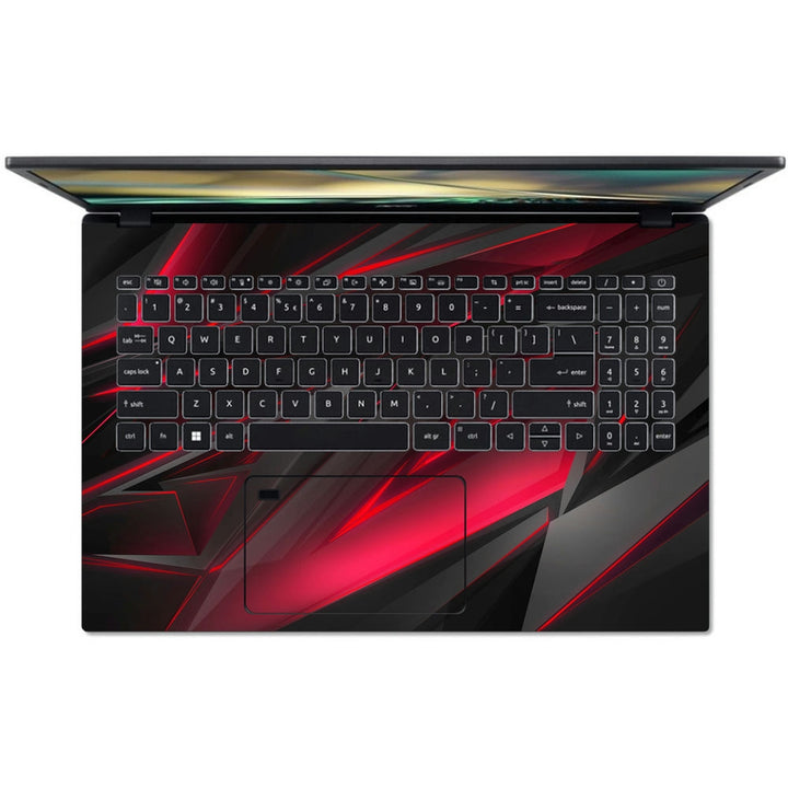 Acer Laptop Skin - Black Red 3D Pattern