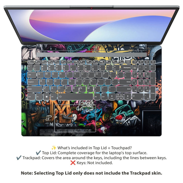 Lenovo Laptop Skin - Wooden M Graffiti