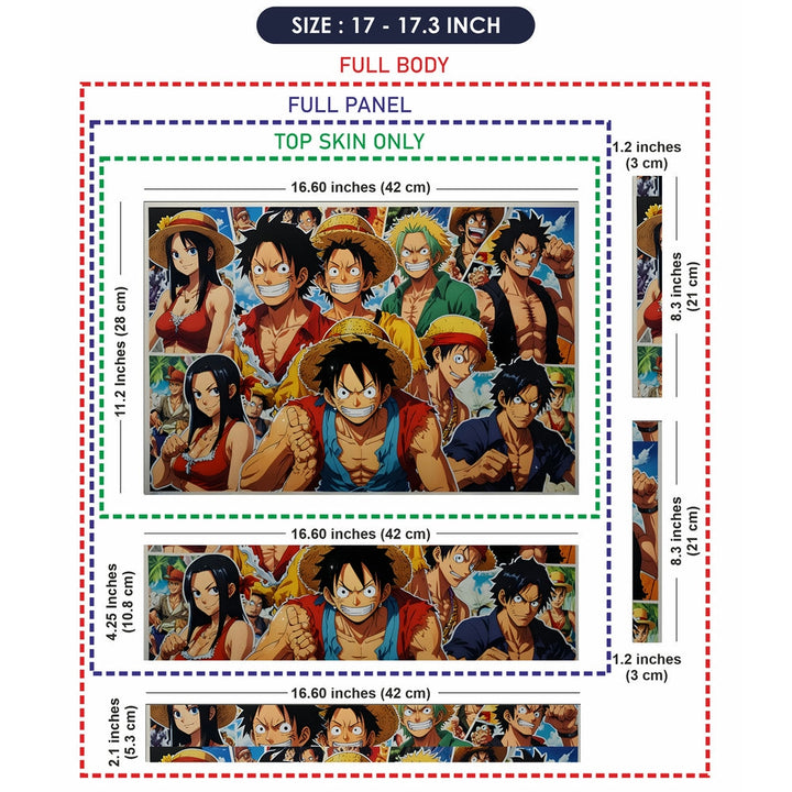 Laptop Skin - Anime One Piece Dynamic Collage DS10