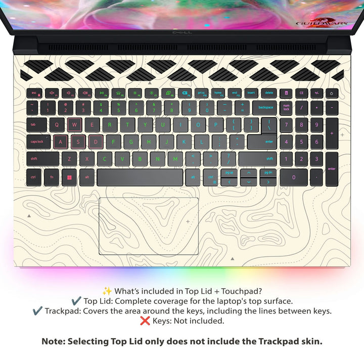 Dell Laptop Skin - Topography Pattern TP14