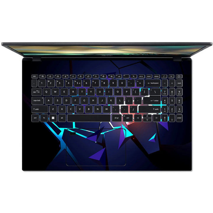 Acer Laptop Skin - Neon Crystal 3D Explosion