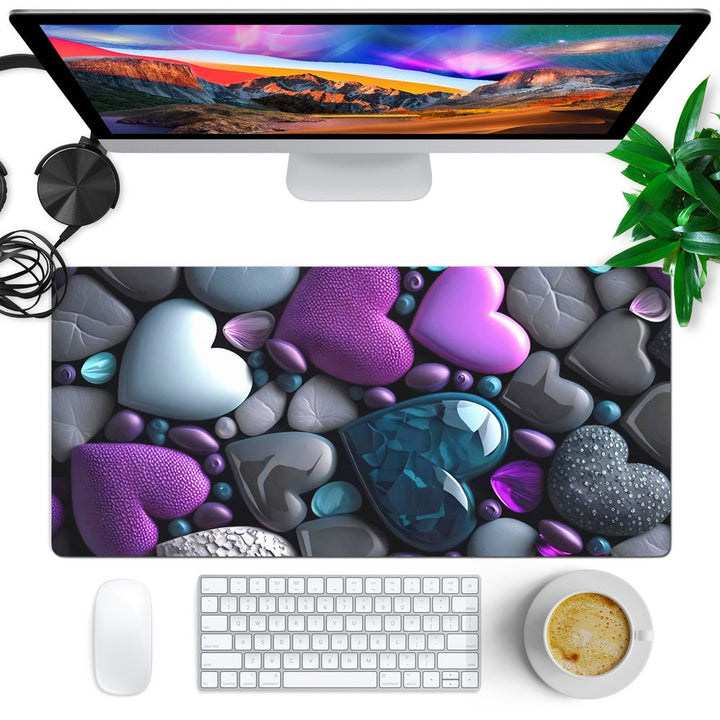 Anti-Slip Desk Mat Gaming Mouse Pad - Colorful Pebbles CP05