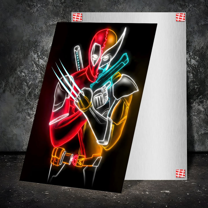 Metal Poster - Superhero Deadpool & Wolverine DW01