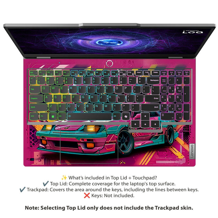 Laptop Skin - Vibrant Retro Racer