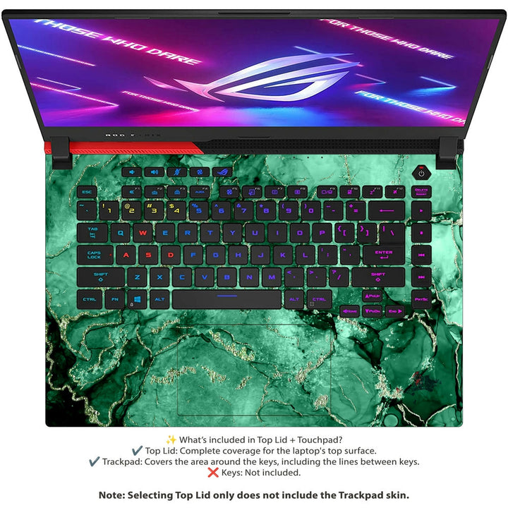 Asus Laptop Skin - Gemstone Malachite Art