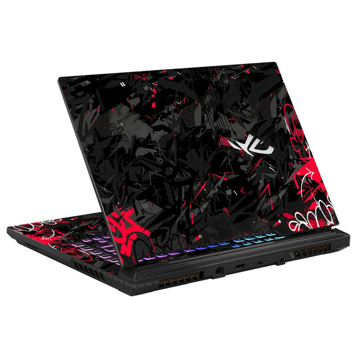 Asus Laptop Skin - Black Red Graffiti