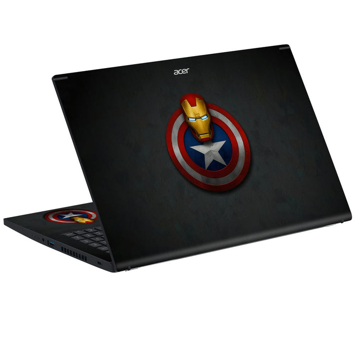 Acer Laptop Skin - Captain Shield Iron Man Mask