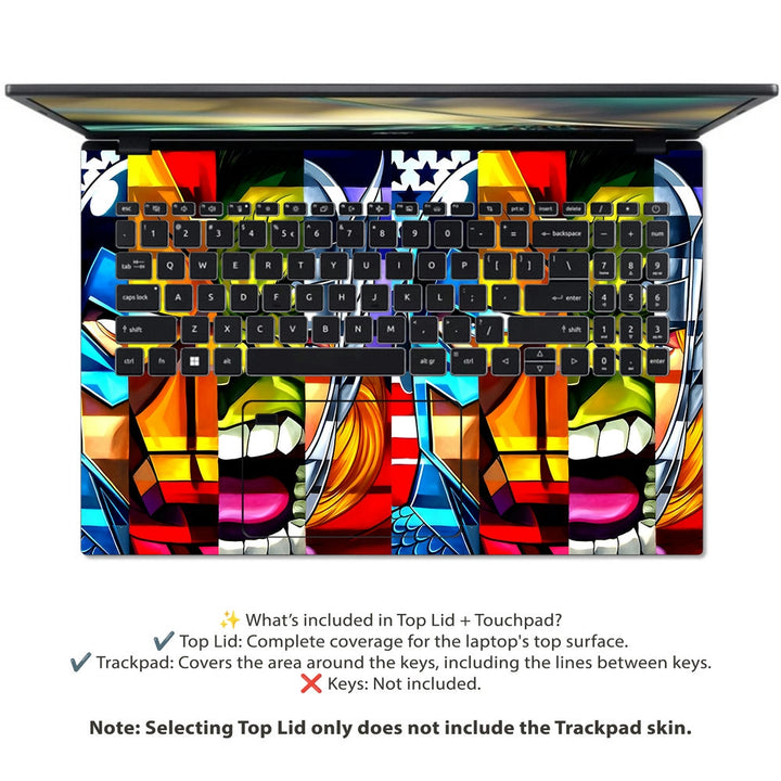 Acer Laptop Skin - Abstract Heroic Faces