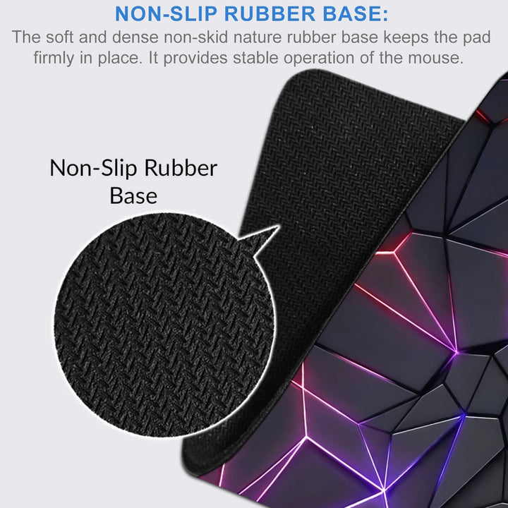 Anti-Slip Desk Mat Gaming Mouse Pad - Neon Triangles