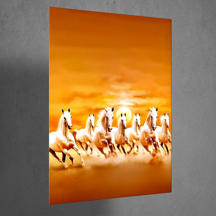 Metal Poster - Seven Horse Rising Sun