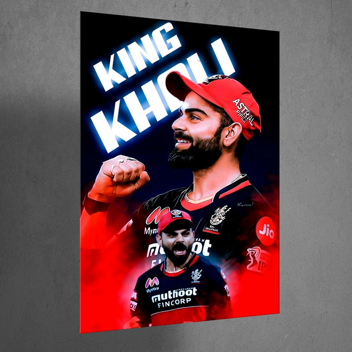 Metal Poster - Indian Cricketer Virat Kohli VK01