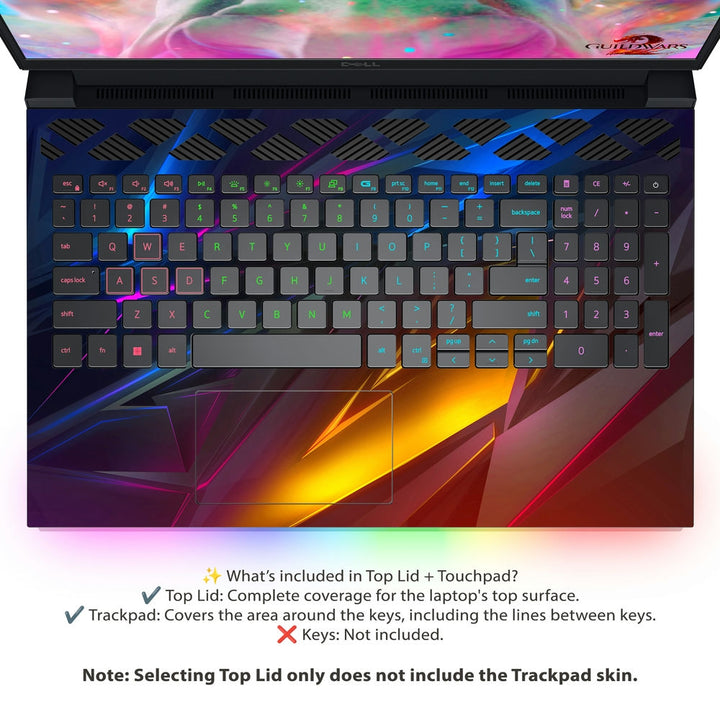 Dell Laptop Skin - Multicolor 3D Abstract