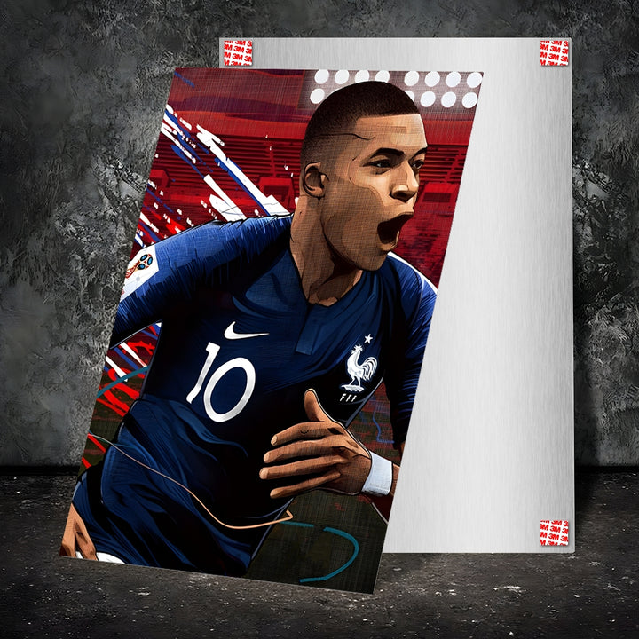 Metal Poster - Footballer Kylian Mbappe KM01