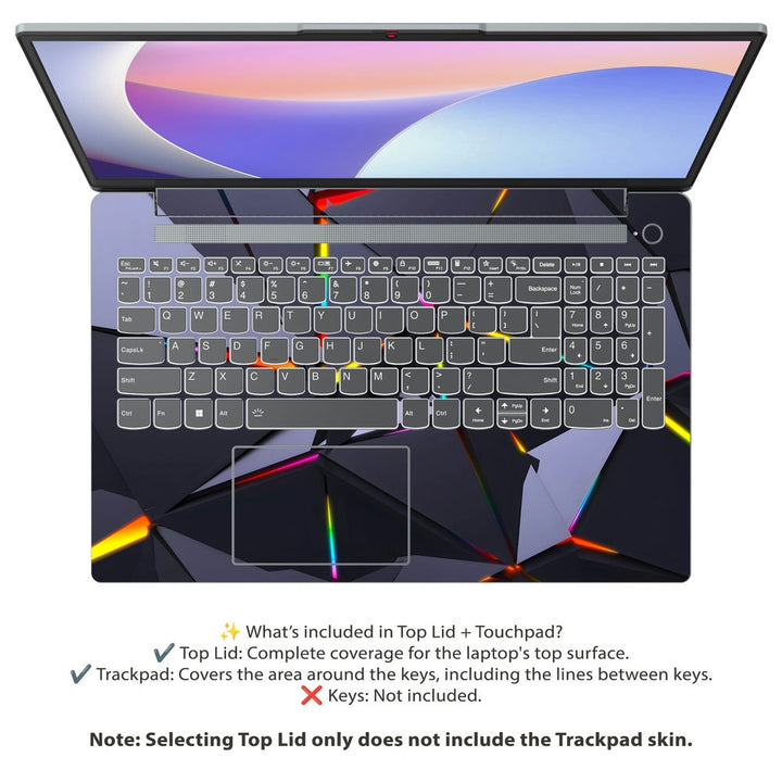 Lenovo Laptop Skin - Holographic Triangles