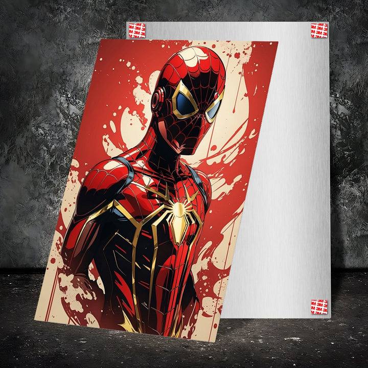 Metal Poster - Spiderman Red Golden