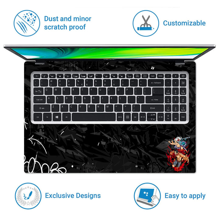 Laptop Skin - One Piece Anime Action DS13