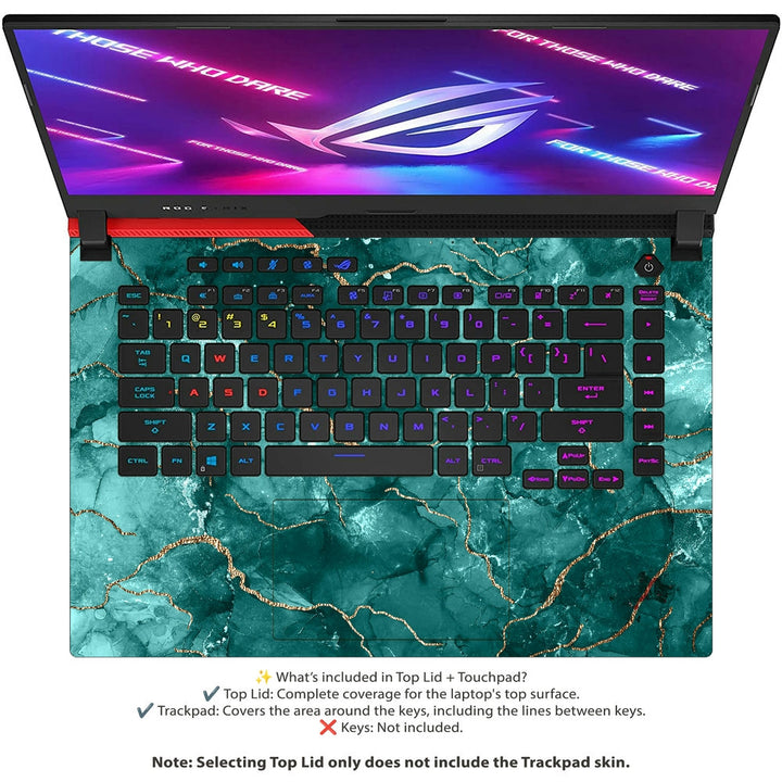 Asus Laptop Skin - Marble Goldern Line Pattern